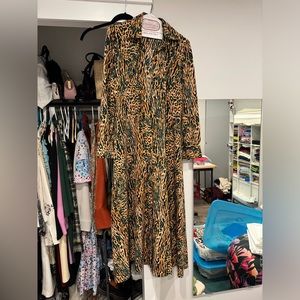 Homemade midi dress.